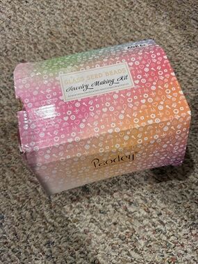 Glass Seed Beads Jewelry Making Kit - Pink/Orange Gradient